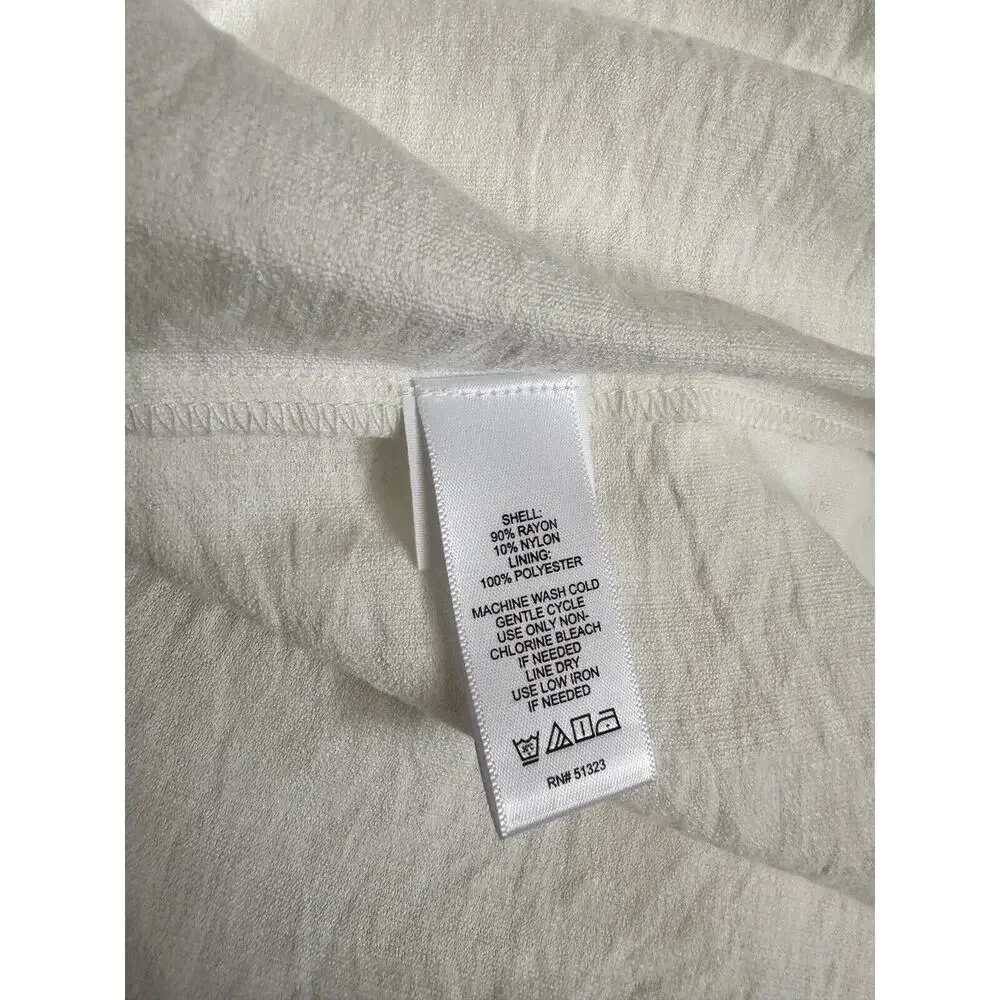 CeCe NWT XL White Maxi Dress Bow Back Coastal Resort Bridal Shower Dress - Picture 14 of 14